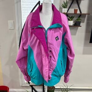 Woolrich Vintage retro Colorblock Windbreaker Jacket size XL